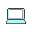 Ikona przedstawiająca laptop do kontaktu